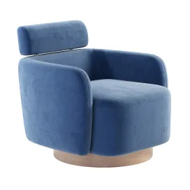 Luna Swivel Accent Chair With Adjustable Backrest